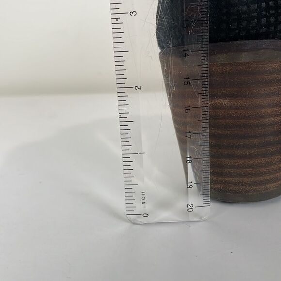 Lucky Brand Women's 7.5 Ankle Boots Black Grained Suede Wood Block Heel Casual - Picture 5 of 8